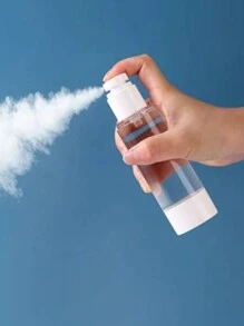 1個旅行便攜式真空塑料容器壓力噴霧瓶,方便裝入水基乳液、爽膚水和油,非常適合護膚化妝品瓶 - 透明 - 查看 1