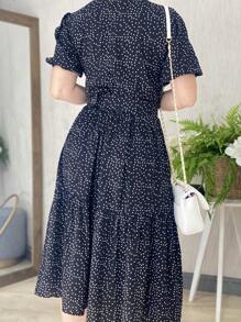 Vestido Midi Godê Com Cinto Encapado Primavera Verão