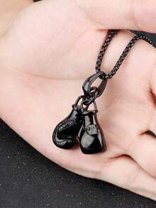 1pc Men's Punk Style Boxing Glove Pendant Necklace With Simple Design, Great For Festival Gift - boxing - View 8
