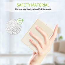 1pc 10cm Cream-Coloured  Daily Pill Organizer, 7 Compartments Portable Travel Pill Case [Folding Design]Pill Box for Purse Pocket to Hold Vitamins,Cod Liver Oil,Supplements and Medication