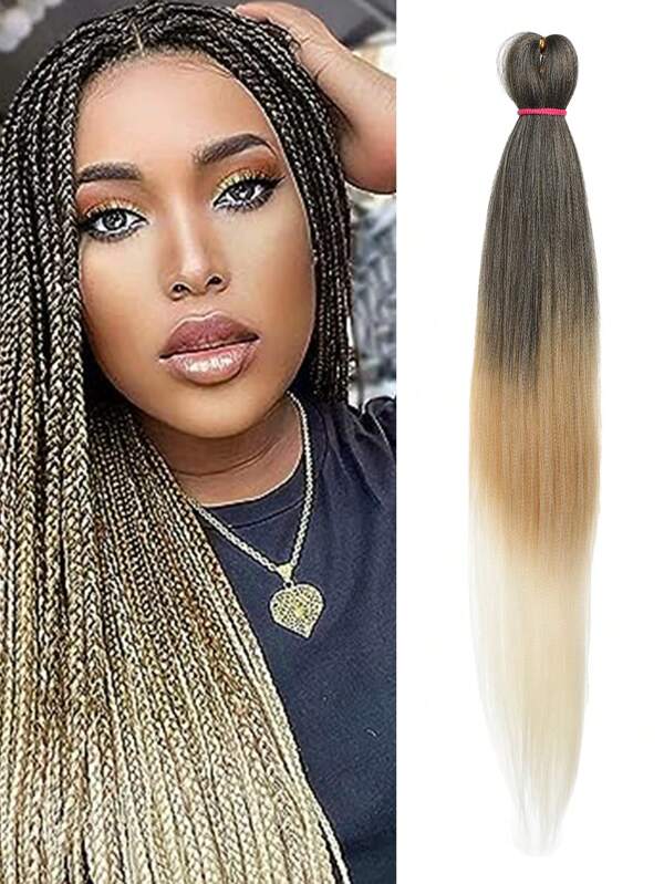 Capelli Intrecciati Preallungati Ez Braids Fasci Di Capelli Sintetici Leggeri Neri Naturali 24 Pollici - 1 Pacchetto Capelli Intrecciati Dritti Yaki Trecce All'uncinetto Per Intrecciare Acqua Calda Impostazione-colore Combinato