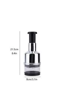 Stainless Steel Garlic Press, Handheld Mincer & Chopper, Onion Ginger Crusher - Silver - View 3