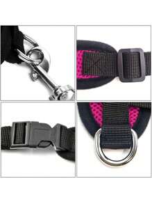 Correa para mascotas (gatos y perros) con arnés ajustable anti-escape para pecho y espalda, cuerda reflectante y juego de collar, de material de malla suave y transpirable, adecuado para mascotas pequeñas, medianas y grandes