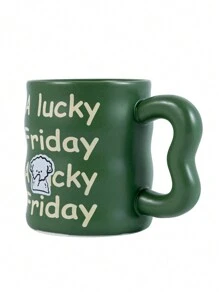 1 件绿色 350 毫升陶瓷杯，创意设计动物造型马克杯，适合成人和儿童居家和办公室使用，适合返校 - 綠色 - 查看 3