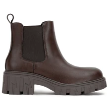 Women's 9620 Chelsea Ankle Boots | Fashion Lug Sole Platform Elastic Slip-On Booties - màu nâu - Xem 2