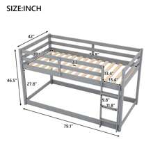 Nestfair Twin over Twin Floor Bunk Bed with Ladder