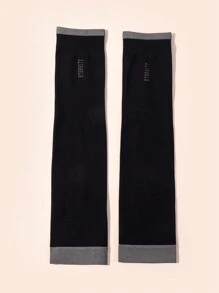 1雙女士們冰袖適用於戶外運動,防蚊,紫外線防護 - 黑色 - 查看 3