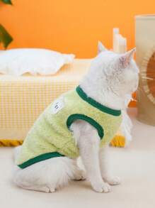 1 Pieza Ropa Para Mascotas Para Gatos, Diseño Exquisito, Cómodo De Llevar, Adecuado Para Gatos, Verde - Verde - Ver 4