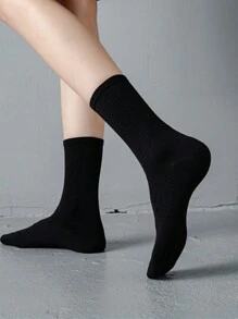 4 Pairs Men's Warm Socks, Sports & Casual Mid-Calf Socks For Spring & Winter - Multicolor - View 2