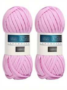 1/2pcs T-shirt Yarn, Colorful Thick Knit Yarn, Hand DIY Bag Blanket Pad Crochet Project, 200g, 1377.95inch - 1PCS - View 7