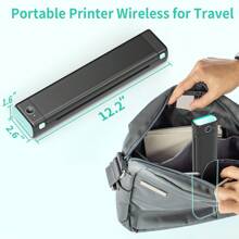 Phomemo Impresora Portátil Sin Tinta, Impresora Portátil Inalámbrica Para Viajes, Impresora Térmica Compatible Con Papel De Carta 8.5" X 11" En Ee. Uu. - Negro - Ver 4