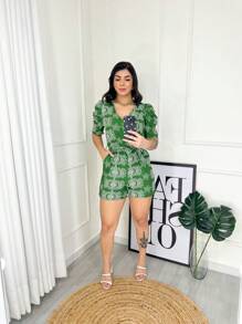 Women Jumpsuits - 軍綠色 - 查看 3