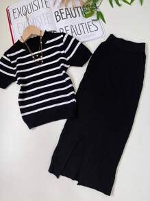 Women Sweater Co-ords - màu đen - Xem 1