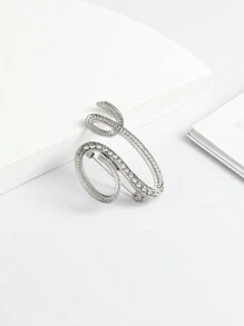 1件男女皆可穿戴的字母設計brooch,獨特裝飾服飾,適合日常穿著 - 銀色 - 查看 15