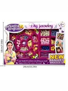 150pcs Beads Bracelet Making Kit, Includes Beading Chain, DIY Craft For Girls, Christmas & Birthday Gift Set - Multicolor - View 5