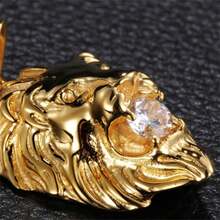 SeuSuk 女性華麗和時髦獅子頭水鑽項鍊,首飾類禮品