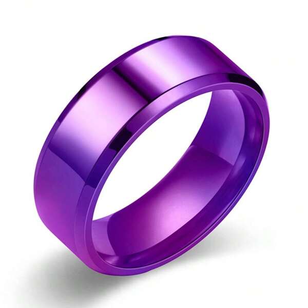 Bague Pour Homme De 8 Mm En Carbure Noir, De Couleur Unie Métallique Classique, Blanche Et Solide Pour Les Bijoux De Mariage Et Fiançailles
