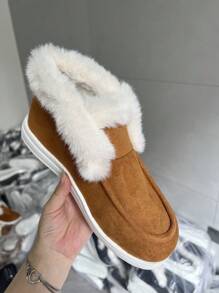 Botas De Nieve Marrones Cómodas Y Cálidas - Marrón - Ver 2