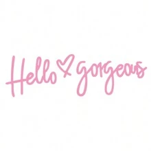 Hello Gorgeous Mirror Decal, Rear View Mirror Decal, Miniature Car Sticker Wall Decal - Black - View 8
