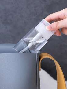 100ml透明按壓泵瓶透明空化妝品瓶容器帶鎖泵分裝瓶,一鍵式瓶甲油卸除液容器,化妝品卸妝液可加注透明收納盒 - 無色 - 查看 4