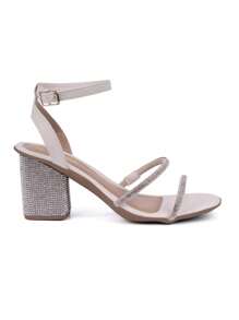 Domidona Women Heeled Sandals - 米色 - 查看 3
