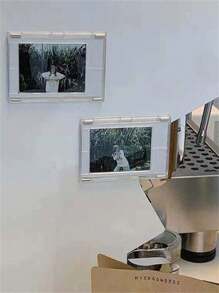 1 件創意磁吸照片展示架桌面裝飾 - 白色 - 查看 4