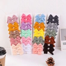 bilicaca 10pcs Randomly Packed Candy Colored Children Bowknot Hair Clips For Festivals & Girls' Ponytail Hairpin And Baby Hair Accessories - Multicolor - View 1