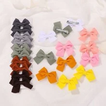 bilicaca 10pcs Randomly Packed Candy Colored Children Bowknot Hair Clips For Festivals & Girls' Ponytail Hairpin And Baby Hair Accessories - Multicolor - View 4
