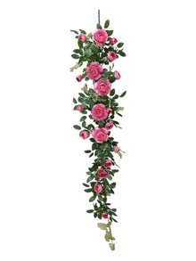 1 Ramo de flores artificiales guias largas 130cm con 21 rosaas para decoracion de interior - Multicolor - Ver 3