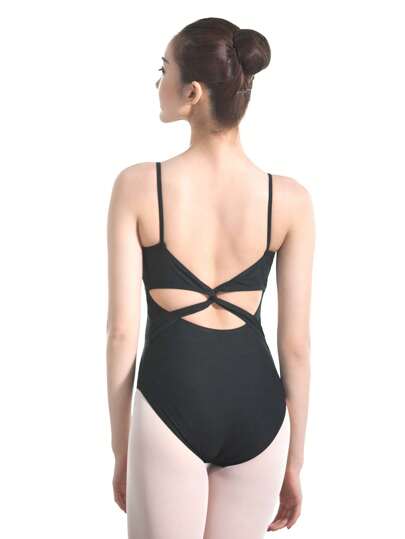 balletto Adult Ballet/Dance Practice Camisole - Spaghetti Strap Gymnastics Leotard For Auditions, Black Slimming Design, Ballet Barre Training Uniform