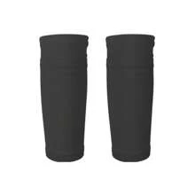 1pair Black Compression Leg Sleeves With Interchangeable Shin Guards - Black - View 1