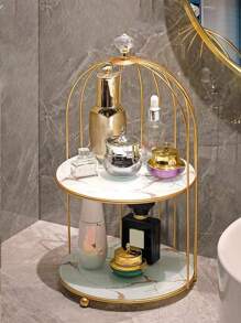 White Birdcage Craft Organizer Rack,For Holiday Beach, Bathroom Collection, Bedroom Collection, Large Capacity - White - View 4