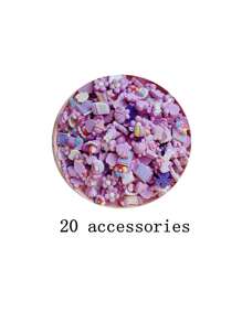 29pcs/Set Lady's Purple Resin Plastic Diy Hair Accessories Kit Including Comb And Hair Clips, Suitable For Daily Use Valentine's Day Valentines Summer, School - Purple - View 4