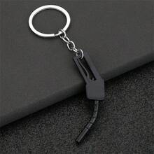 1入組汽車改裝鑰匙扣,汽油槍形狀迷你鑰匙圈創意吊飾鑰匙扣 - 銀色 - 查看 3