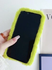 Fashionable 3d Heart Shaped Plush Phone Case, Compatible With Apple, Samsung, Google And Moto Phones - peach color - View 8