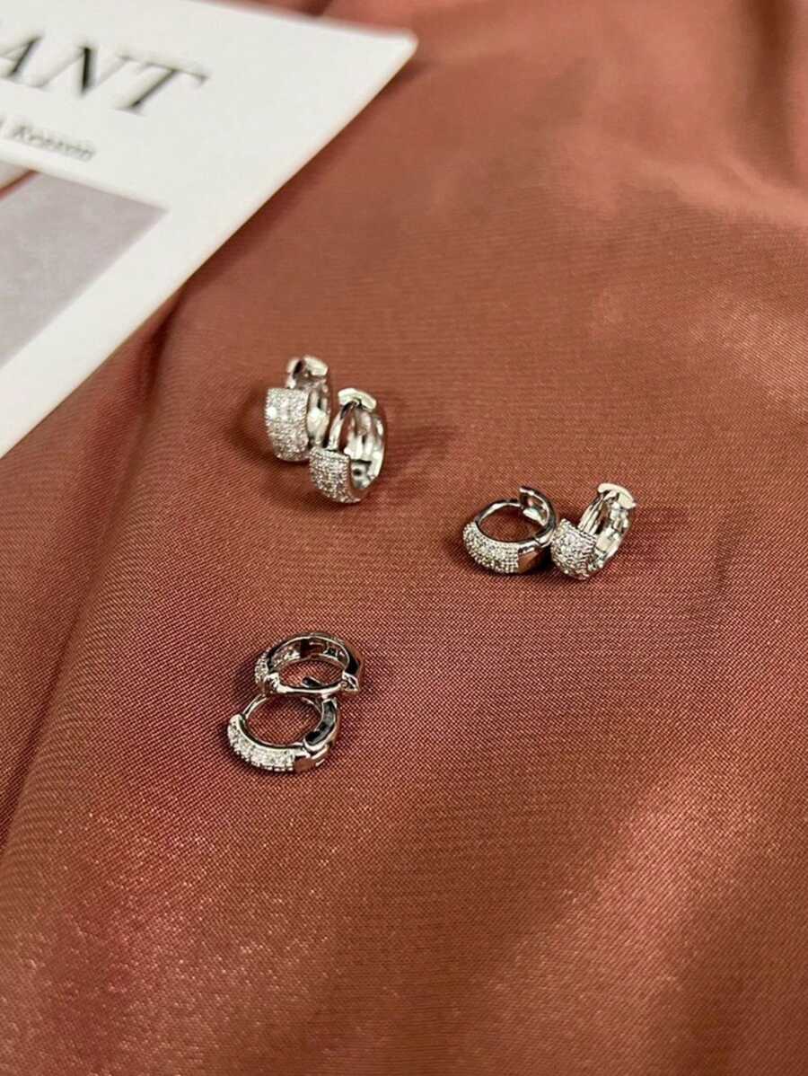 Hoop Earrings - 銀色 - 查看 1