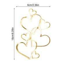 創造A神奇生日蛋糕帶我們的金色Love蛋糕裝飾 - 金色 - 查看 2