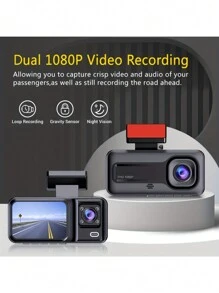 GMAIPOP Dual Lens Dash Cam For Car HD 1080P Car Video Recorder Night Vision G-sensor Loop Recording Car DVR Camera Parking Monitor - Black - View 5