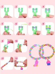 2700+ Bandas De Caucho Coloridas, Kit Para Telar De Tejido, Kit De Bandas De Giro De Caucho De 32 Colores Para Hacer Pulseras Y Cuentas, Regalo Perfecto Para Principiantes