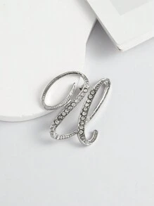 1件男女皆可穿戴的字母設計brooch,獨特裝飾服飾,適合日常穿著 - 銀色 - 查看 27