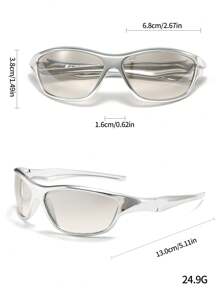 Lunettes de mode sportive Y2k avec un grand cadre pour hommes, accessoires de lunettes de soleil de rue, accessoires de plage. Lunettes de soleil avec un look de style de rue qui convient aux pulls, vestes, sweats à capuche, pantalons et pantalons cargo pour l'été, la plage, les vacances, l'extérieur et les voyages