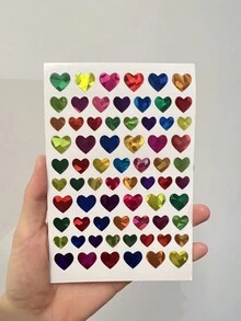 5入組花卉和心形全息貼紙,用於裝飾行李、滑板、筆記本電腦、手機、平板電腦、杯子、信封、賀卡等物品