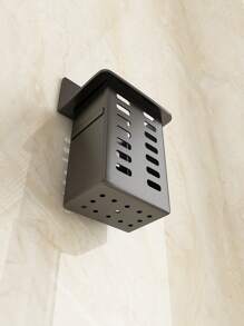 1入組/2入組黑/白/透明廚房收納架附排水筷子/管/湯匙收納架，壁掛式，多功能附餐具瀝水架，餐具架