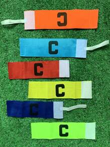 1 件运动比赛队长长袖臂章，带 C 标志、安全识别贴、防滑钩环、圣诞节 - 綠色 - 查看 3