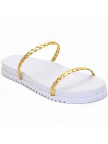 Women Flat Sandals - 金色 - 查看 4