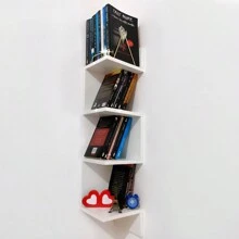 Prateleira De Canto Organizador Livros Nicho Decoração - Branco - Visão 4