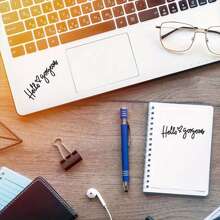 Hello Gorgeous Mirror Decal, Rear View Mirror Decal, Miniature Car Sticker Wall Decal - Black - View 2