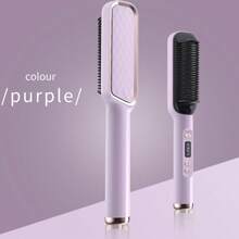 1 Miếng Lược duỗi tóc , Sử dụng kép Đối với Duỗi thẳng & Uốn xoăn , Chống bỏng , Nhiệt độ không đổi Làm nóng - Màu tím - Xem 1