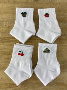 SET DE 4 PARES DE CALCETA A MEDIA PANTORRILLA, CON DISEÑOS EXCLUSIVOS AL AZAR. - Multicolor - Ver 1