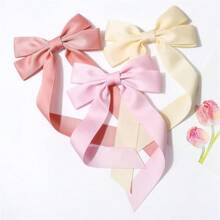 10 chiếc/gói nơ cài tóc bằng satin mềm mại, ruy băng cài tóc cho bé gái, kẹp tóc đuôi ngựa, phụ kiện tóc, kẹp cá sấu, nơ cài tóc cho thiếu nữ. - Nhiều màu - Xem 9